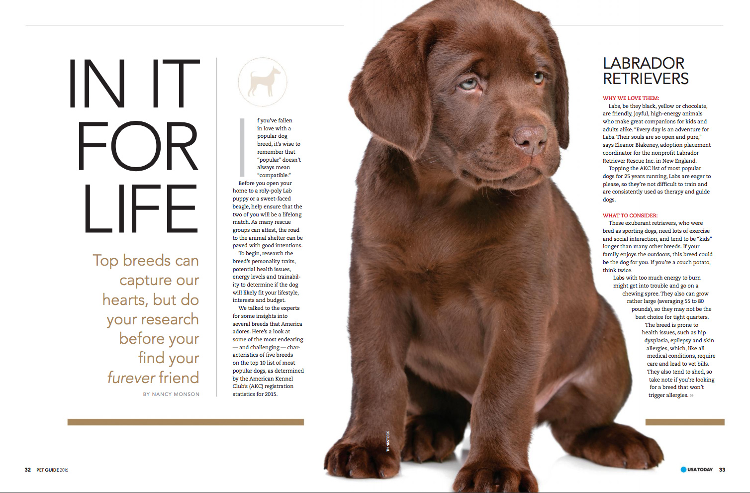 USA Today Pet Guide – In It For Life