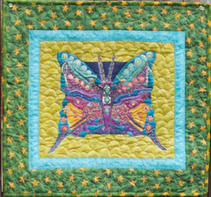 Deco Butterfly art quilt